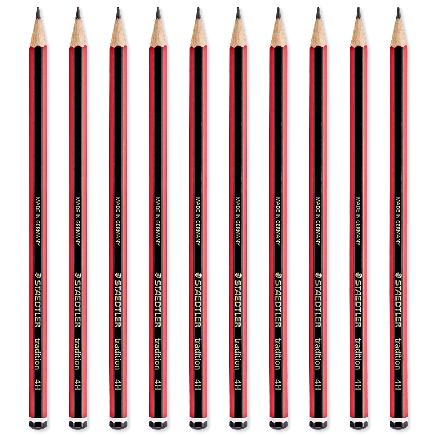STAEDTLER Tradition Pencil - Drawing Sketching Art - Pack of 10 Pencils - Grade 4H