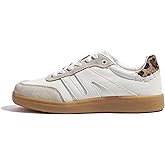 LUCKY STEP Women Classic Retro Gum Sole Fashion Sneakers Casual Tennis Skate Shoe Genuine Leather Walking Footwear Anti Slip Trainers
