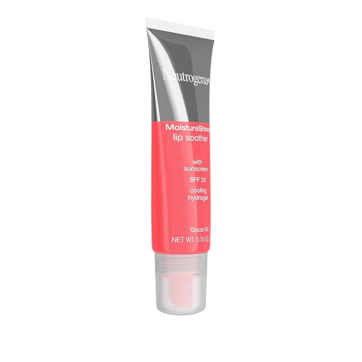 Neutrogena MoistureShine Lip Soother Gloss with SPF 20 Sun Protection, High Gloss Tinted Lip Moisturizer with Hydrating Glycerin and Soothing Cucumber for Dry Lips, Glaze 60, .35 oz : Lip Balms And Moisturizers : Beauty