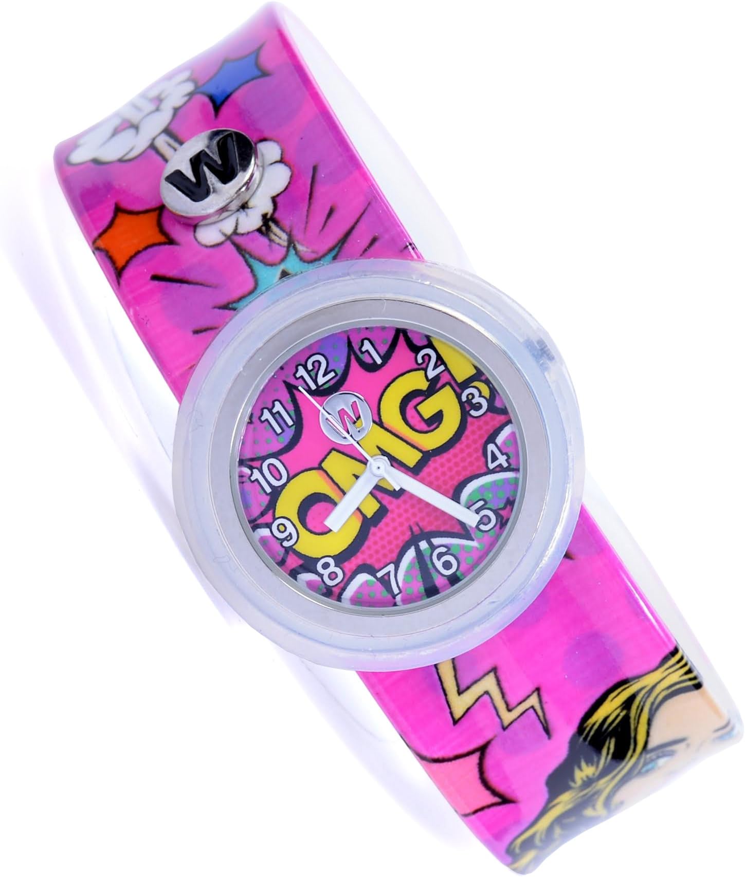 Watchitude Slap Watch - One Size, Boys and Girls, Plunge Proof, Removable Analog Face, Colorful and Inspiring, Interchangeable Silicone Bands, Fun and Inspiring Bracelet Watches