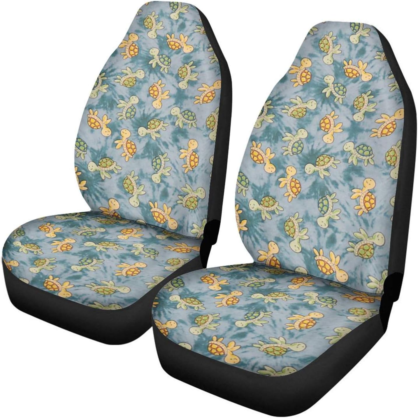 Xhuibop Kawaii Sea Turtle Car Seat Covers Full Set of 2