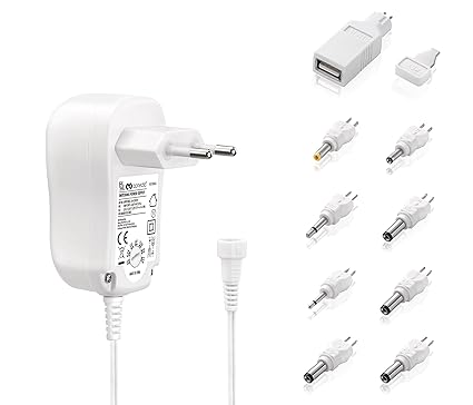 conecto Universal Stecker Netzteil (3V-12V Drehschalter, energiesparend + umweltfreundlich für eine stabilisierte Stromversor