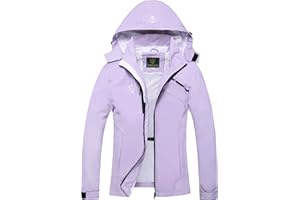 GIISAM Women's Waterproof Rain Jacket,Lightweight Windproof Full Zip Women's Packable Fall Raincoat Windbreaker with Hood