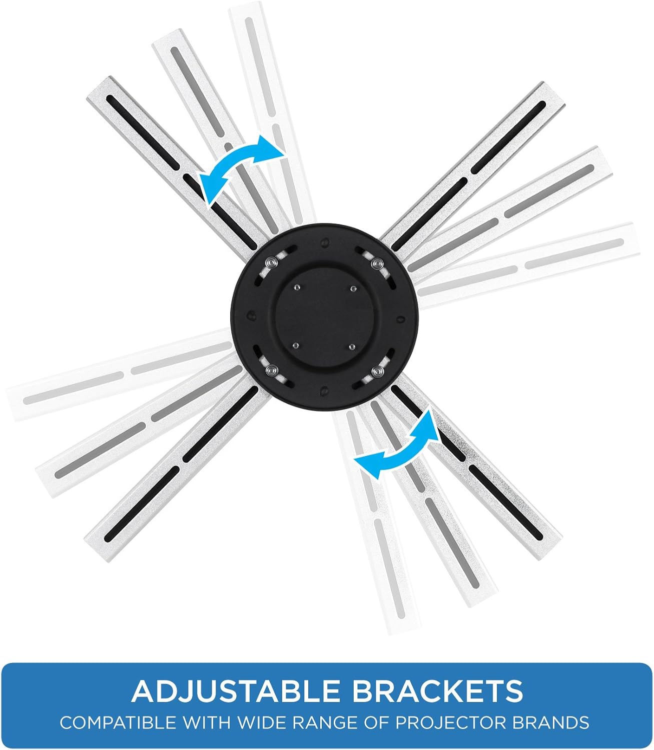 Mount-It! Flush Ceiling Projector Mount with Security Lock, Universal Fit, Low-Profile & Anti-Theft Lockable Bracket with Full Motion Adjustment, 44 Lbs Capacity (MI-609): Office Products