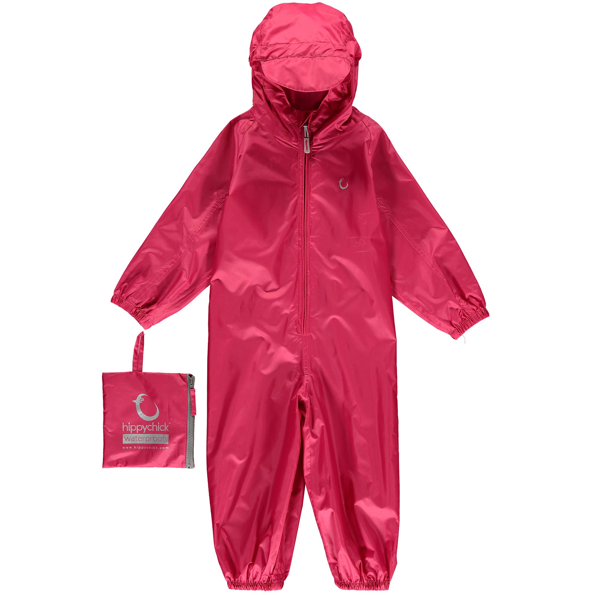Hippychick Waterproof Packasuit All in One Suit - Pink Peacock 2-3yrs