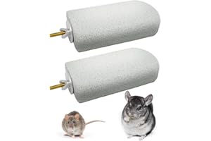 Niwaes Chinchilla Lava Ledges Rat Climbing Platform 2 Pack Pumice Ledge Shelf Pet Chewing Grinding Toys Small Animals Cage Accessories for Totoro Squirrel Guinea Pig Hamster Gray
