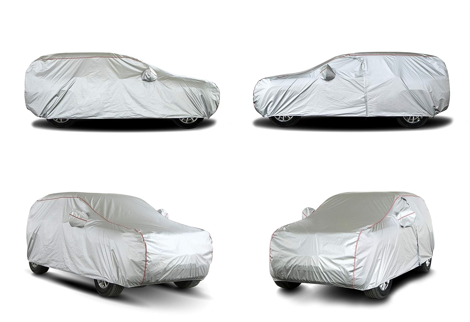 Tecoom Hard Shell Breathable Material Door Shape Zipper Design Waterproof Uv Proof Windproof Car Cover For All Weather Indoor Outdoor Fit 180 195 Inches Suv Custom Fit