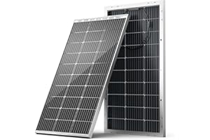 HQST Bifacial 100 Watt 12V Solar Panel, 9BB Monocrystalline Solar Panels with 25% High Efficiency Module PV Power for Battery Charging Boat, Caravan and Other Off Grid Applications