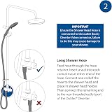 Triton T80 Easi Fit Plus DuElec 9.5kW Electric Shower White Rainfall Hose view 10