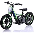 KOZRUNS Electric Dirt Bike for Kids 3-6, 170W Racing Experience Lightweight Motorcycle, New Aluminum Frame with 2 Power Modes, 24V Detachable Battery, 12 Inch Knobby Tires