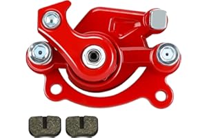 HIAORS Mini Bike Rear Disc Brakes Caliper with Brake Pads Replacement for Coleman CT100U CC100X Motovox MBX10 MBX11 79cc 97cc 100cc 105cc 2.8hp Mega Moto MM-B80 MM-B105 Baja DB30 TrailMaster Parts Red