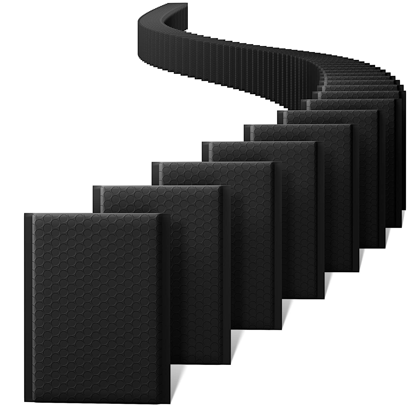 Switory 25Pcs Poly Bubble Mailers A5 Padded Envelopes Bulk Bubble Lined Wrap Polymailer Bags for Shipping Packaging Mailing Self Seal Black - 6X9+1.57"