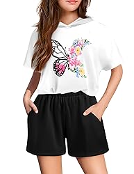 Arshiner Big Girls Summer Outfits Hoodie Outfits