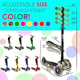 Hurtle 12 Wheel Kids Scooter Stand & Cruise Folding LED Lights Adjustable Height view 6