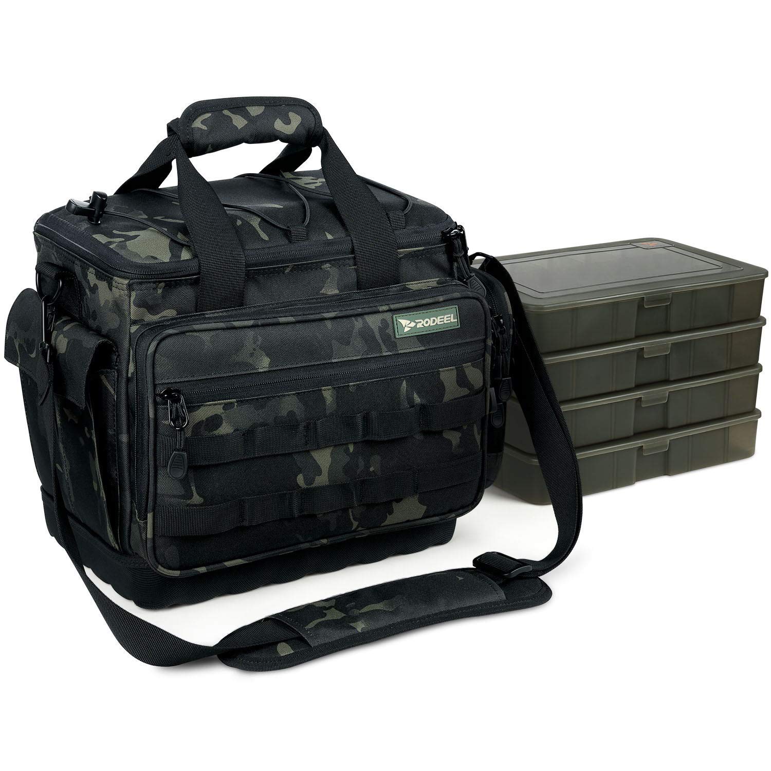 Photo 1 of Rodeel Fishing Tackle Bags - Saltwater or Freshwater Fishing Bags with 4 Trays