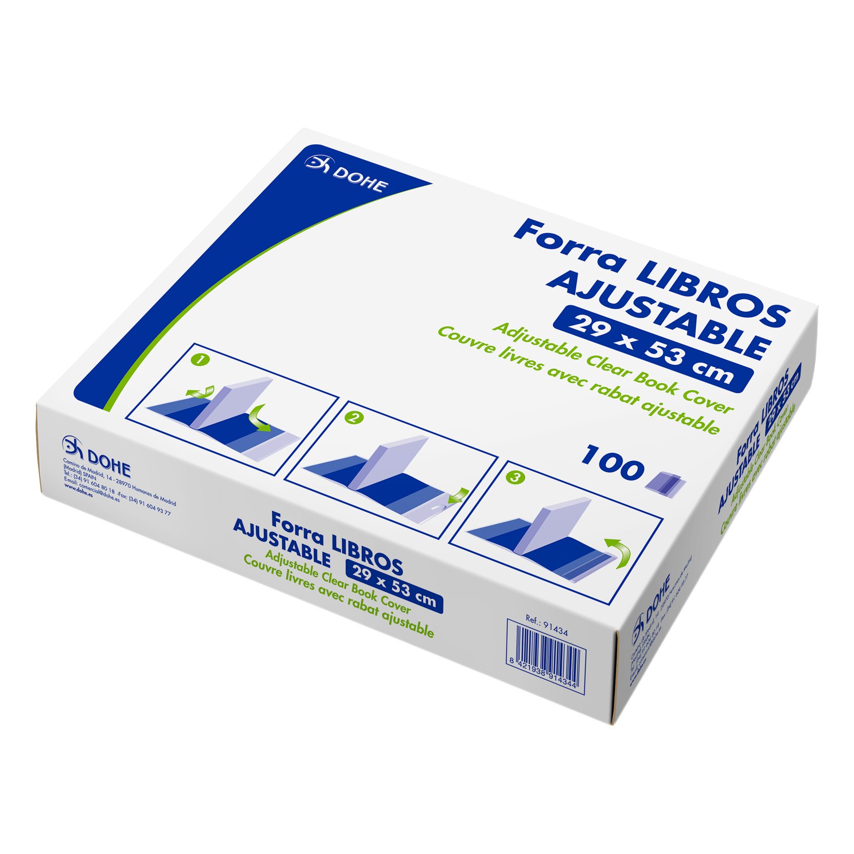 dohe 91434 – Box of 100 Books and Protection Covers