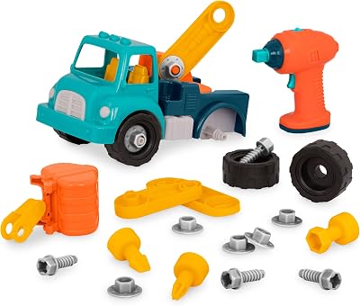 Battat Classic Construction Take-Apart Crane Toy for Toddlers 3+ 34-Piece Kit