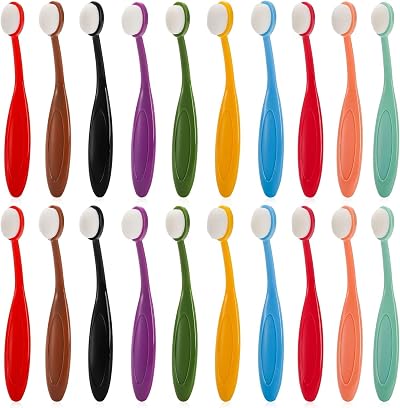 YOUEON 20 Pack Mini Ink Blending Brushes Color Coded Handles 5.5" Set