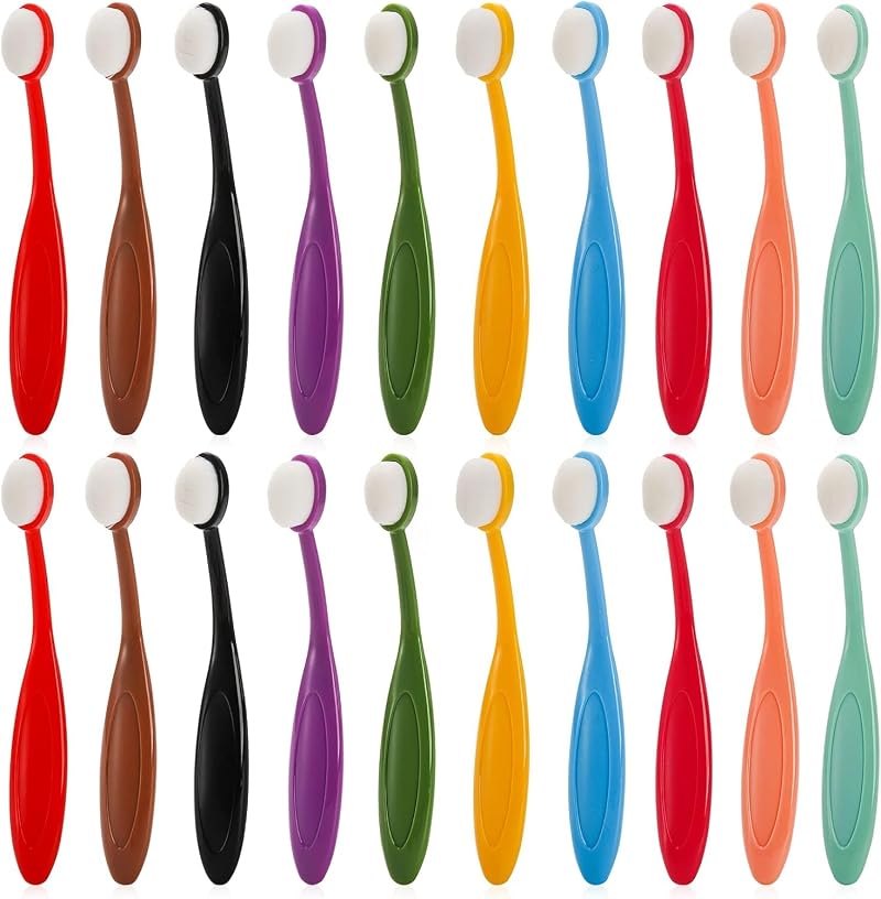 YOUEON 20 Pack Mini Ink Blending Brushes Color Coded Handles 5.5" Set
