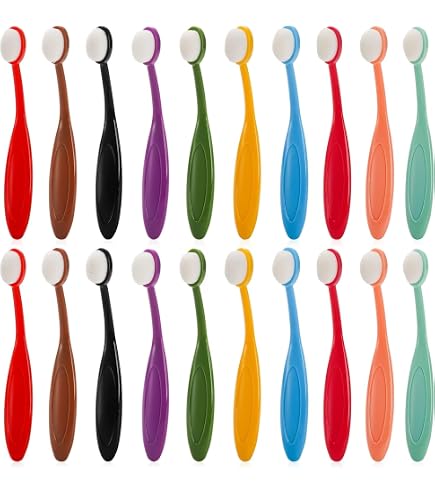 Lot De 12 Pinceaux Mélangeurs Couleurs - Pour Encre, Peinture, Maquillage - Tête 35mm, Manche 115mm