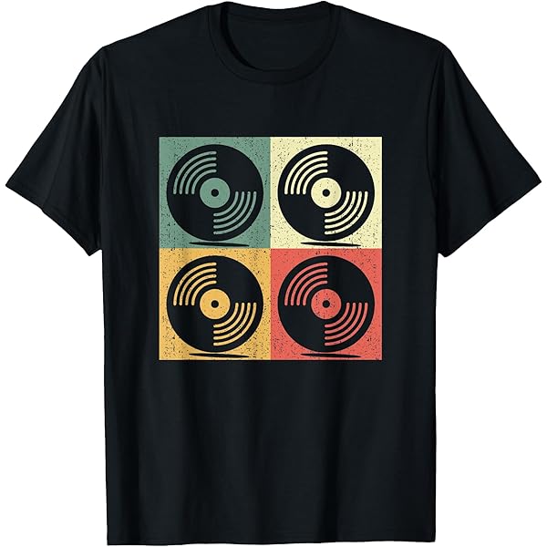 Amazon.com: Vinyl LP Record - 乙烯基光碟T 恤, 黑色, Small