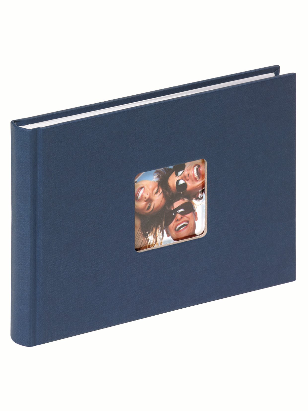 walther design Photo Album Blue 22 x 16 cm with Cover Punching, Fun FA-207-L