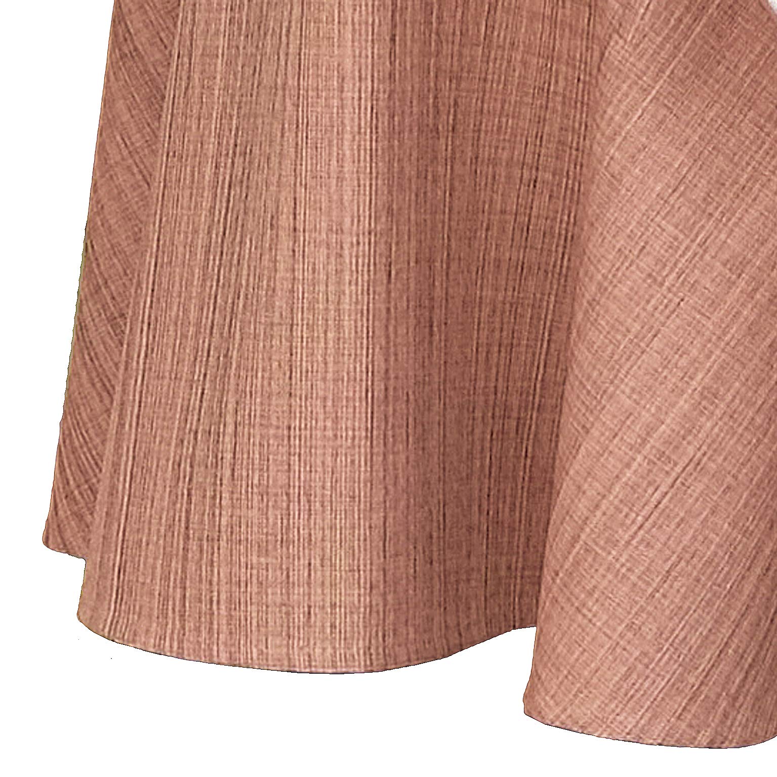 Outdoor Table Linen Weatherproof for Outdoor and Indoor Use (145 cm Round, Salmon)