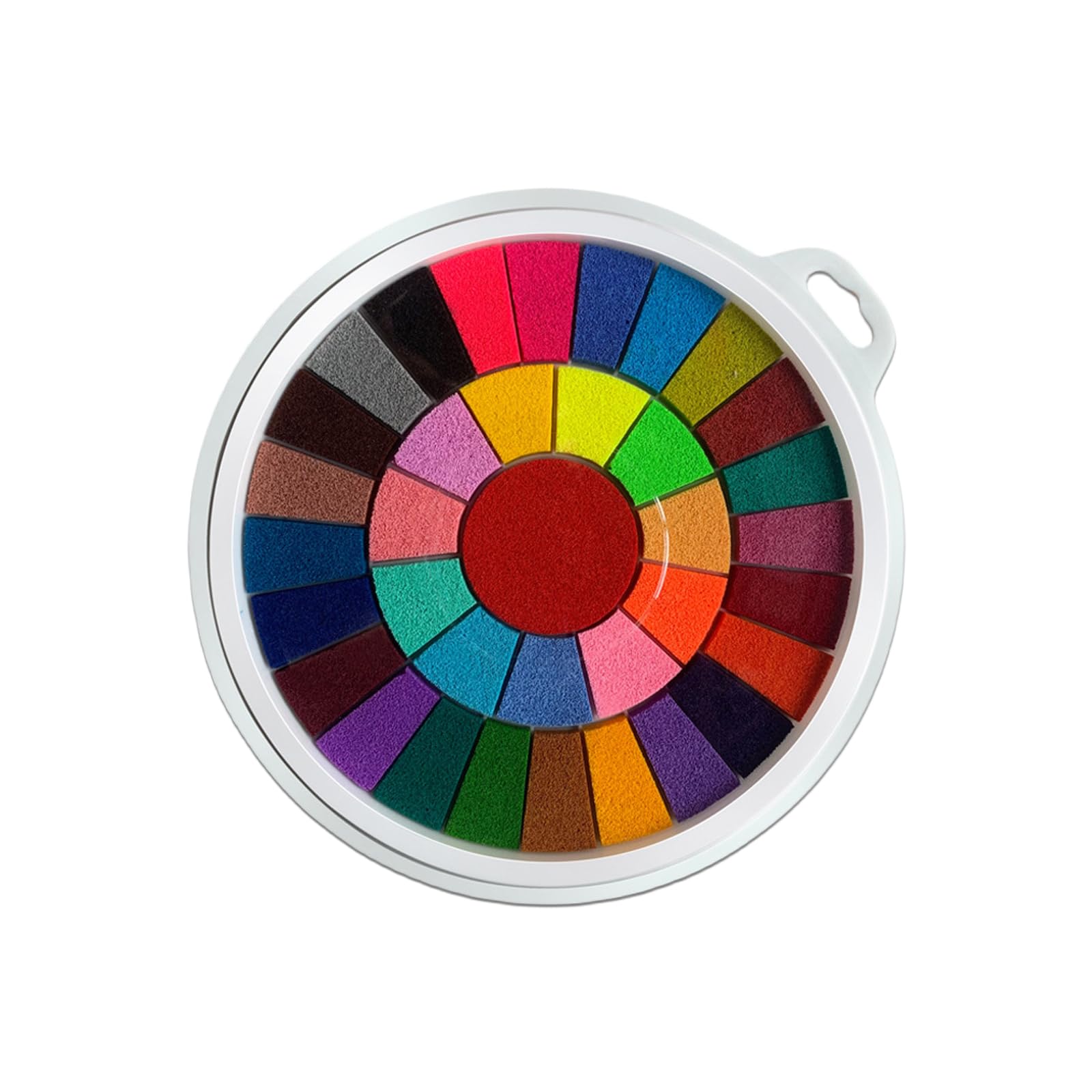 Sicheii 36 Colors Rainbow Ink Pad, Washable Ink Pads for Rubber Stamps, Large Color Ink Pads for Handprint and Footprints Stamping, Round Embossing Stamp Ink Pad for Craft Finger Painting Scrapbook
