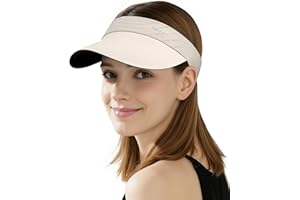 YANIKY Sun Visor Hat for Women,UPF50+ Seamless Sun Hats Men Women Lightweight Sports Cap Stretchy Ponytail Hat for Outdoor