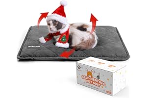 Mora Pets Self Heating Cat Bed Self Warming Cat Pad Thick Thermal Pet Bed Mat 24 x 18 Inches with Removable Cover Machine Washable Ultra Warm Mat for Outdoor Indoor Cats and Small Dogs