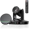 KATOVJJTS All-in-One Conference Room PTZ Camera 4K UHD System, Video Conference Camera with 10X Optical Zoom and Bluetooth Speakerphone&Microphones, Easy Setup for Church and Meeting