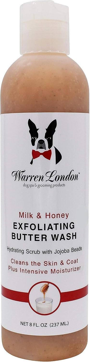 Warren London Exfoliating Butter Pet Wash Milk and Honey, 236 ml, 236 ml (Pack of 1)