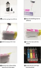COCADEEX Empty Refillable Ink Cartridges 603XL for Epson XP WF Printers Auto view 4