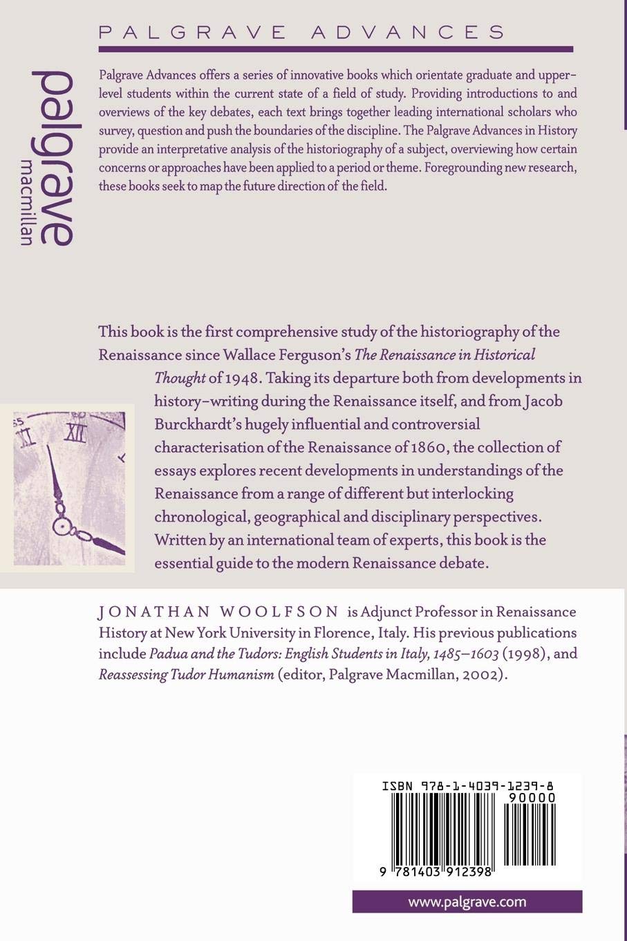 Palgrave Advances In Renaissance Historiography J Woolfson - 