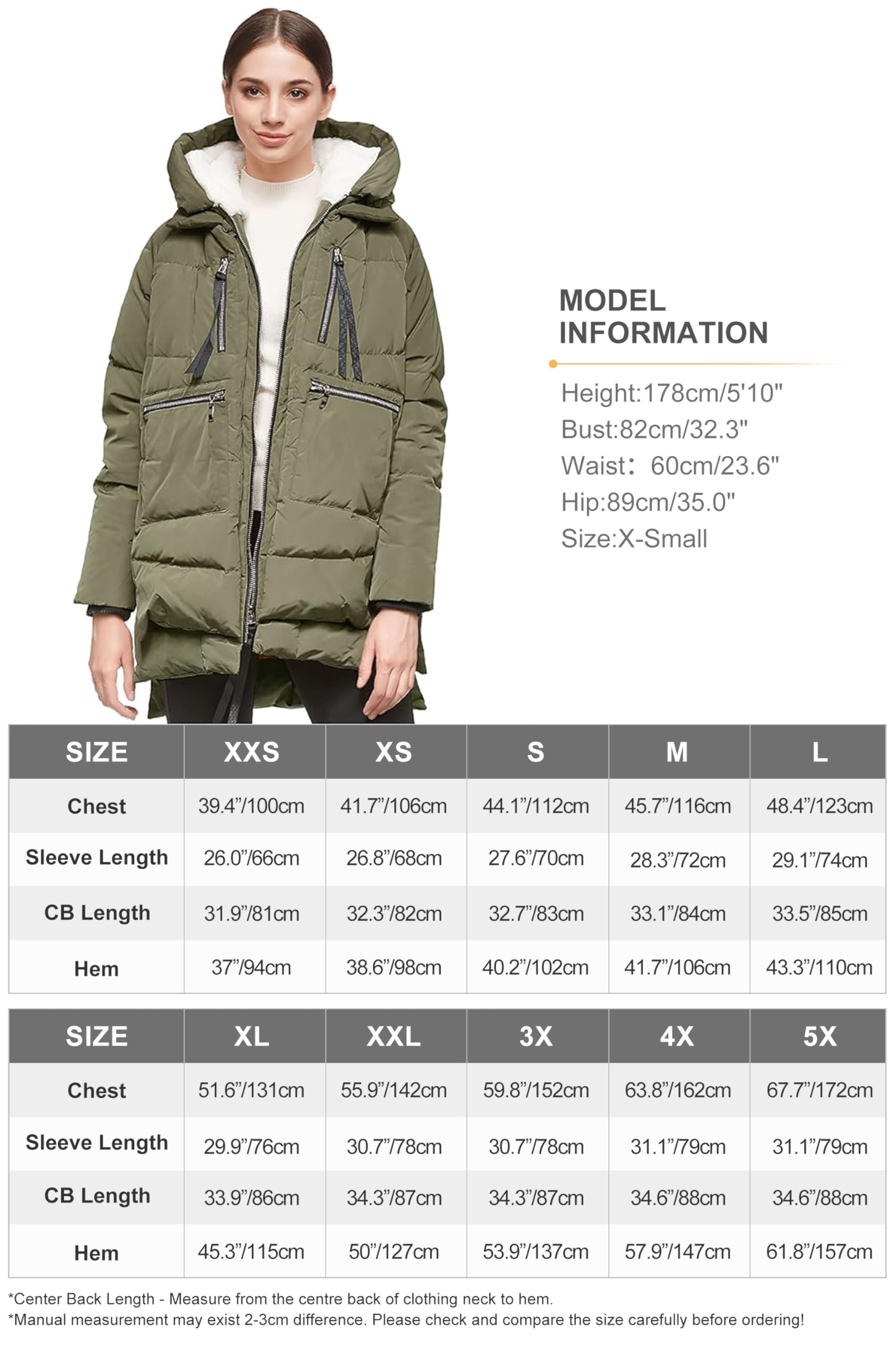 Orolay Women's Thickened Down Jacket