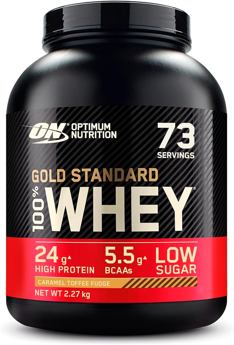 Optimum Nutrition Gold Standard Whey Protein Powder Caramel Toffee Fudge 2.27kg