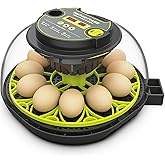 Incubators for Hatching Eggs 12 Egg Incubator with Automatic Egg Turning and Humidity Control,Egg Candler,Auto Water Replenishment,for Chicken Eggs and Quail Egg M12H