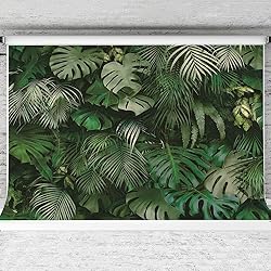 10x8ft Green Tropical Palm Leaves Picture
