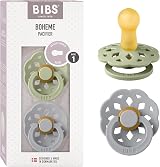 BIBS Boheme Soother 2-Pack Sage Cloud 0-6 Months Round Nipple Denmark