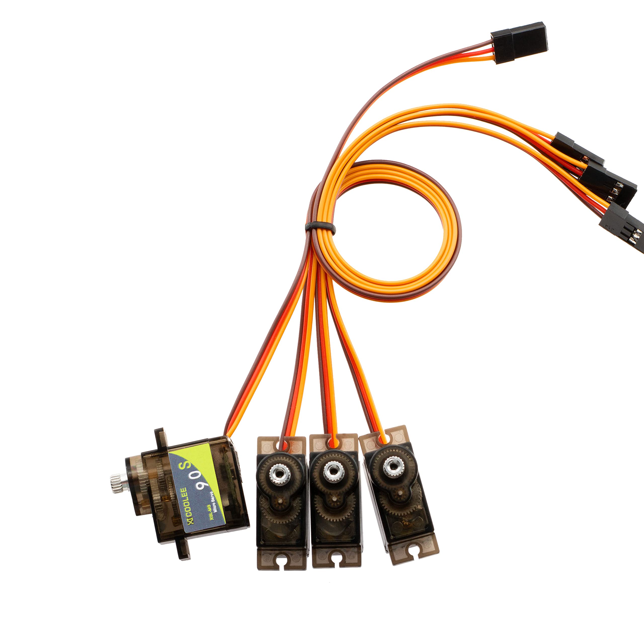 XICOOLEE 4pcs MG-90 Servo Micro 12g Servo Motor Metal Gear Digital Servo for RC Airplane Model Car Helicopter Robot Diving Equipment Racing Model