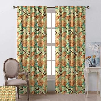 Amazon Com Youpinnong Floral Curtains Pattern Vintage Magnolia