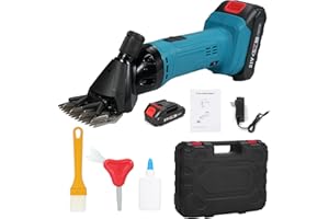 Electric Sheep Shears 500W 2400RPM Professional Rechargeable Shearing Clipper 21V with 6 for Shaving Fur Wool in Sheep Goat C