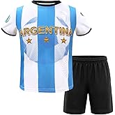 shanovelle 2026 Kids Soccer Jersey Kit Boys Girls Youth Soccer Shirt Shorts Set Team Sports Training Uniform Gift
