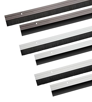 MZ311 - Türbodendichtung aus Aluminium - wahlweise mit Gummidichtung oder Bürstendichtung zum Schrauben oder Kleben (Bürstend