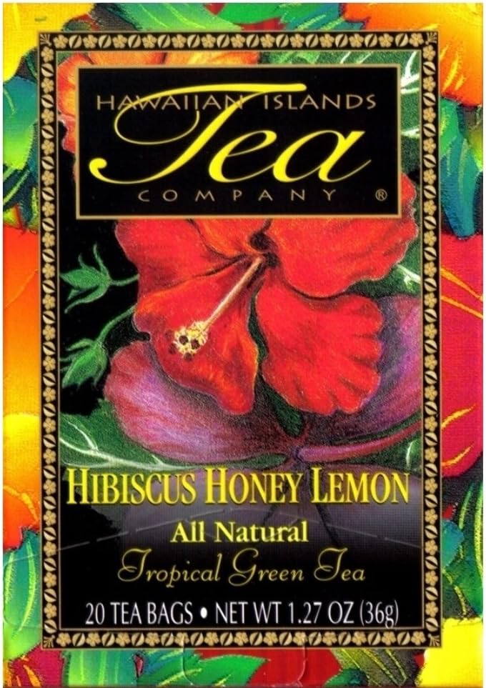 Hawaiian Value Pack Islands Tea Hibiscus Honey Lemon Green 2 Boxes