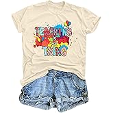 MNLYBABY Teacher Shirts for Women Teaching is My Things Shirt Teacher Life Tee Casual Short Sleeve Tops