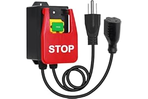 BOSYTRO 110V to 120V Single Phase On/Off Switch,120V Paddle Switch, Router Table Switch with Heavy-Duty Extension Cord and Re