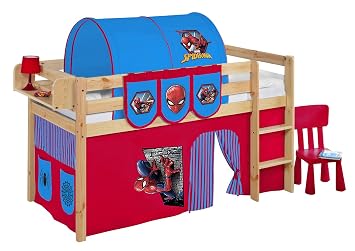 Spielbett Jelle Spiderman Hochbett Lilokids Natur Mit