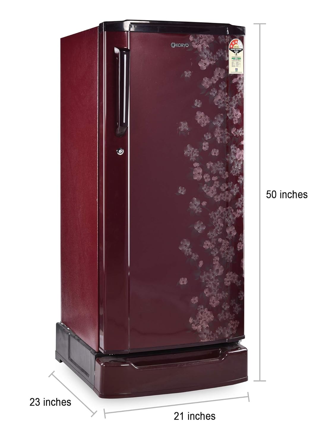 Koryo By Big Bazaar 190l 3 Star Direct Cool Single Door Refrigerator Kdr210dr3f Red Amazon In Home Kitchen