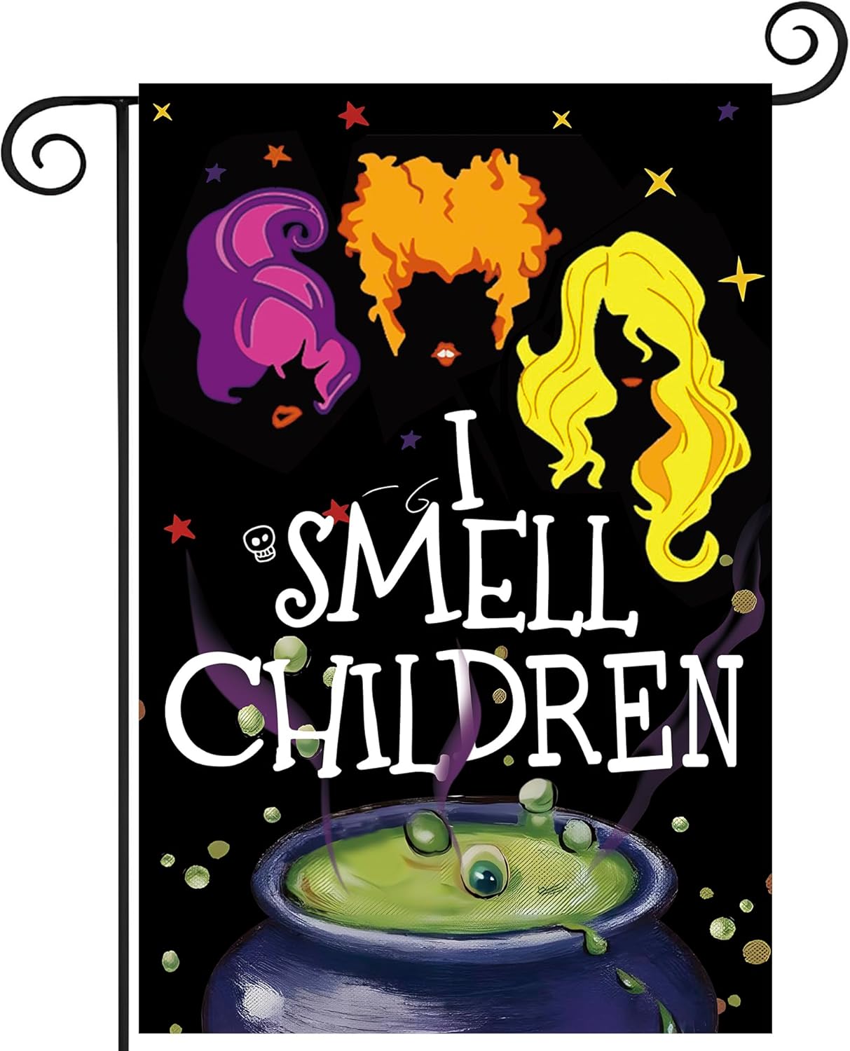 Flags - Halloween Garden Banner, Hocus Pocus Double Sided Burlap Garden Small Banner, Outdoor Garden Banner, Home Outdoor Halloween Garden Decoration 12x18in